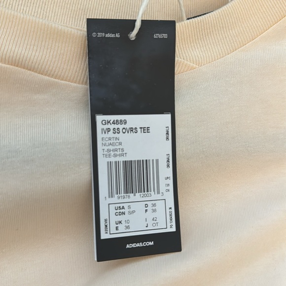 Adidas x Ivy Park - oversized Tee - ecrtin/maroon - small - NWT - Picture 2 of 4